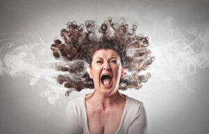 Image of frazzled performer that needs to silence the inner critic 
